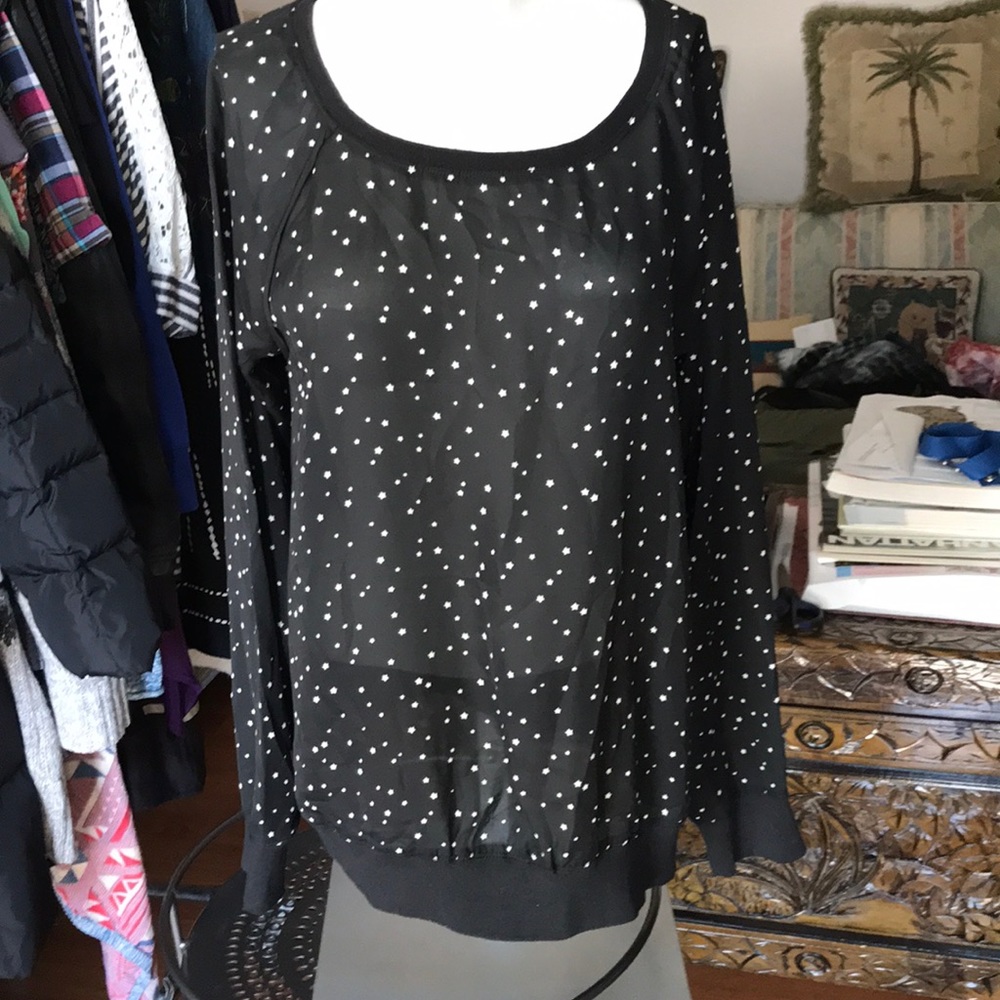 NWOT Lauren Conrad Star Blouse L